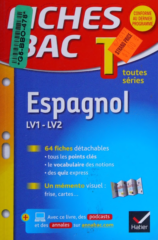 Fiches bac Espagnol Tle (LV1 & LV2)- fiches de révision - -- Congar, Jean, Kerzulec, Jean-Yves